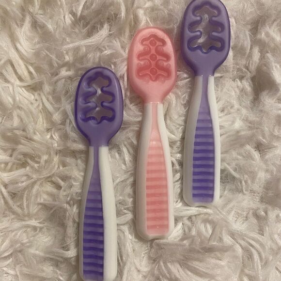 (2) Nuby Dipeez Double Ended Texture Spoons and (3) Numnum Spoons - Picture 1 of 4